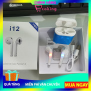 tai nghe nhét tai bluetooth 5.0 i12s nhét tai ecoking{MUA 1 TĂNG 1 QUÀ } bản mới chip 6 jery ,nhỏ gọn tiện lợi có micro
